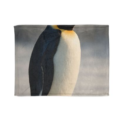 Aurora Drift Emperor Penguin unique gift blanketscustom blankets