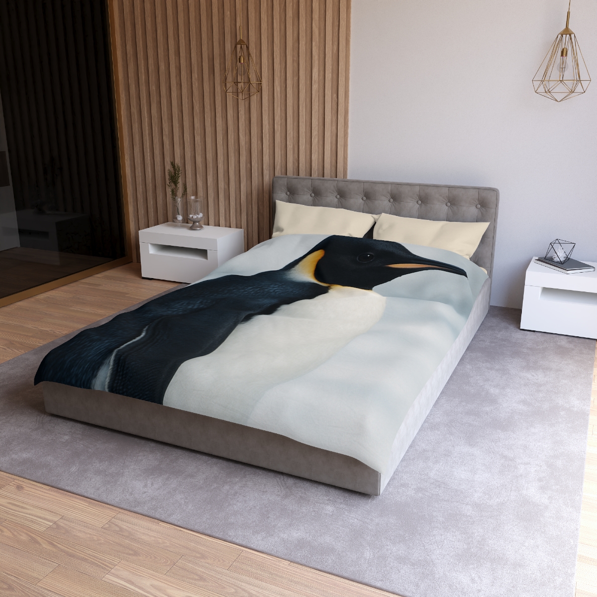 Aurora Drift Emperor Penguin stylish duvet covers