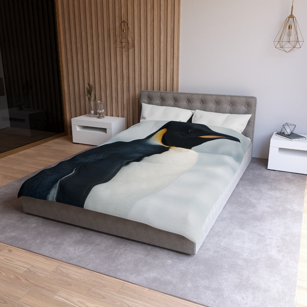 Aurora Drift Emperor Penguin stylish duvet covers