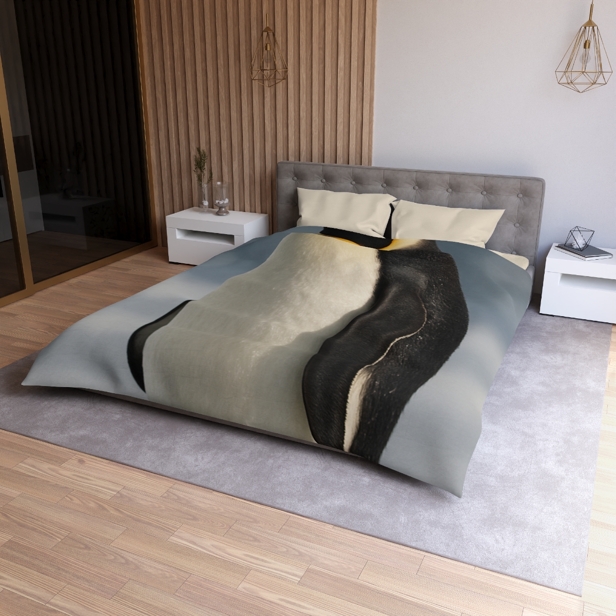 Aurora Drift Emperor Penguin stylish duvet covers