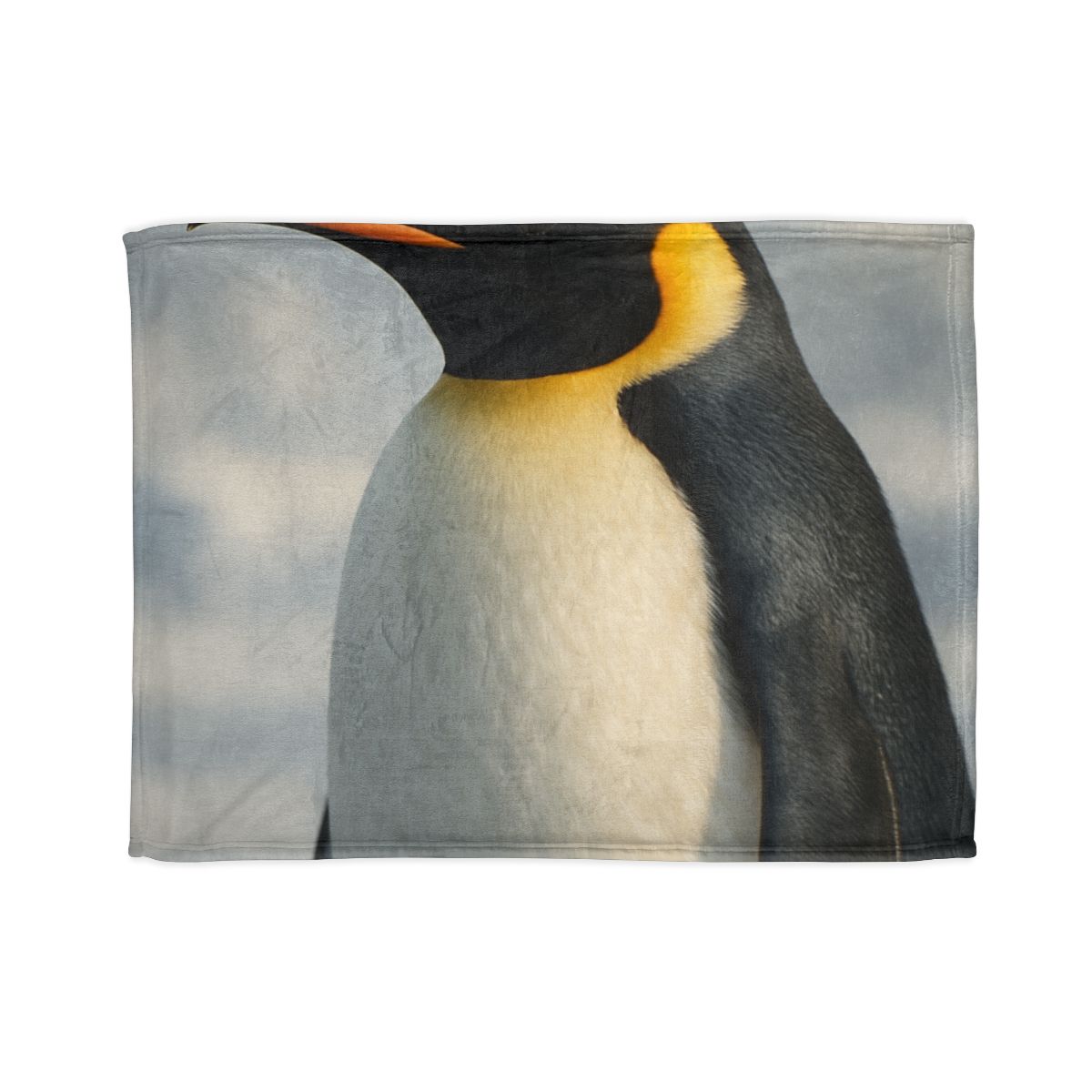 Aurora Drift Emperor Penguin personalized cozy blankets