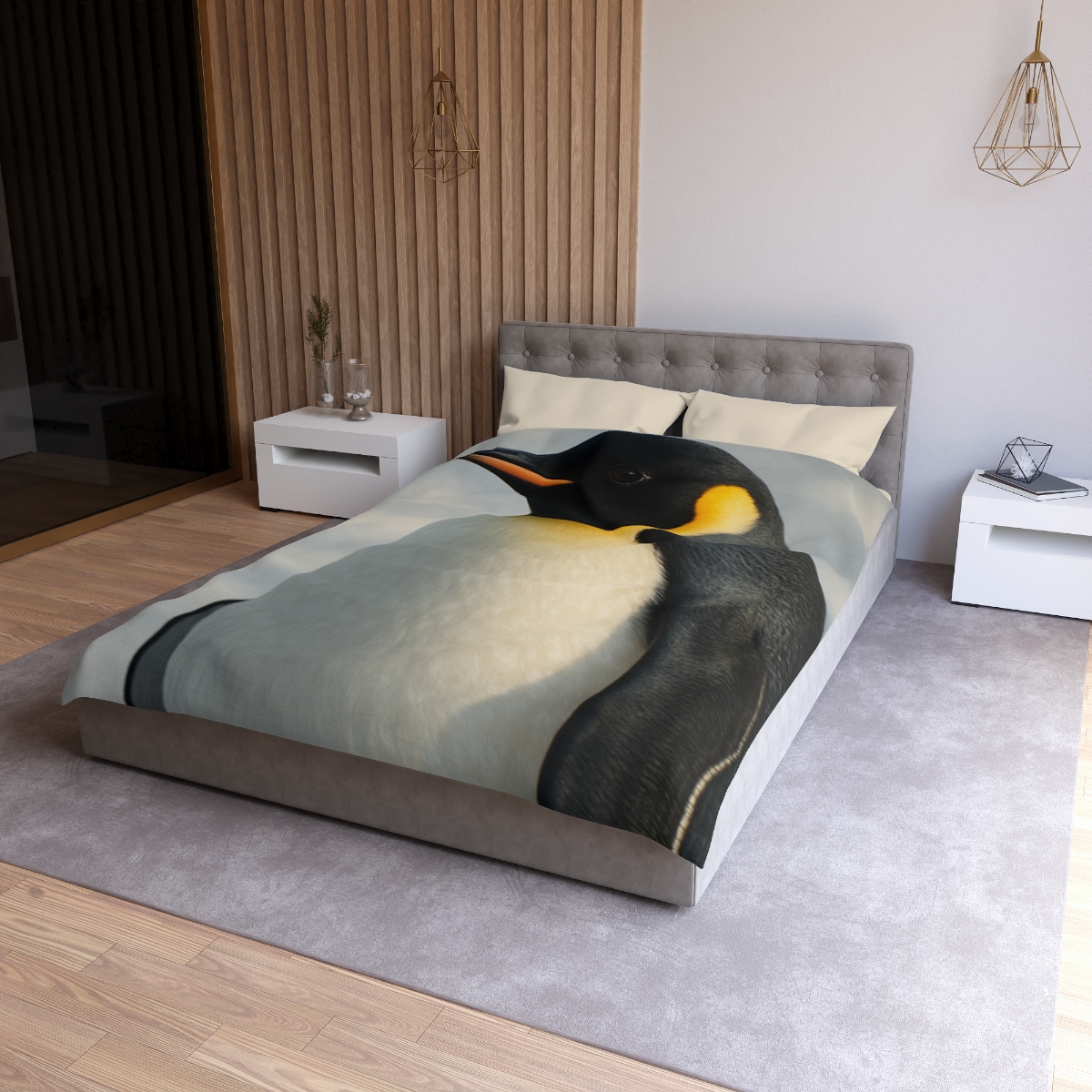 Aurora Drift Emperor Penguin stylish duvet covers