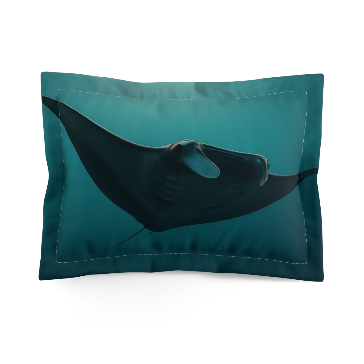 Aurora Drift Giant Manta Ray personalized decorative pillows