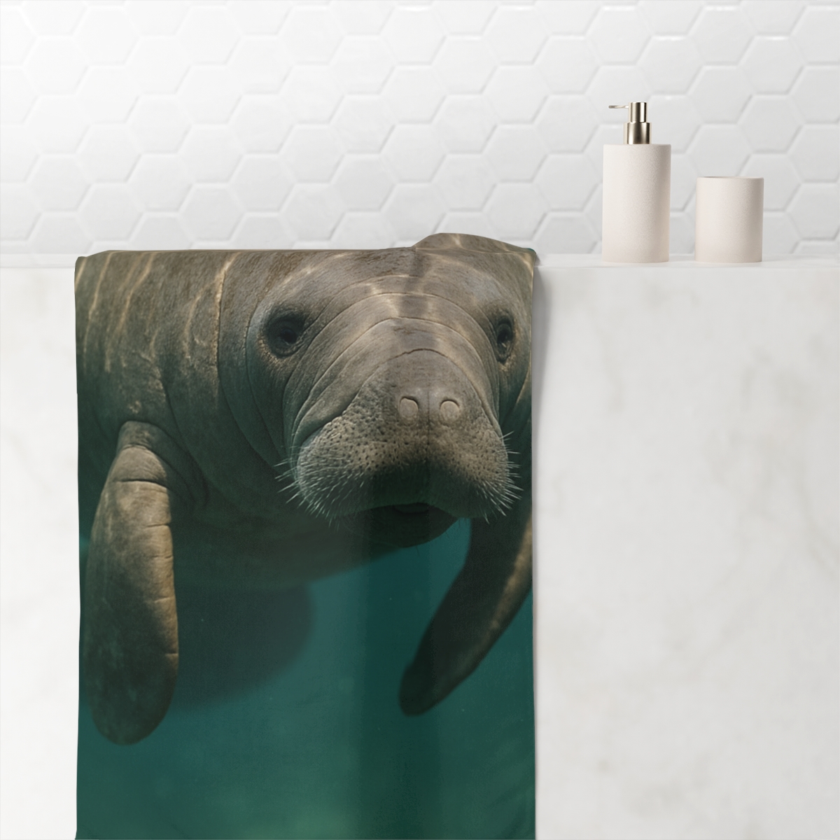 Aurora Drift Manatee comfortable face towels