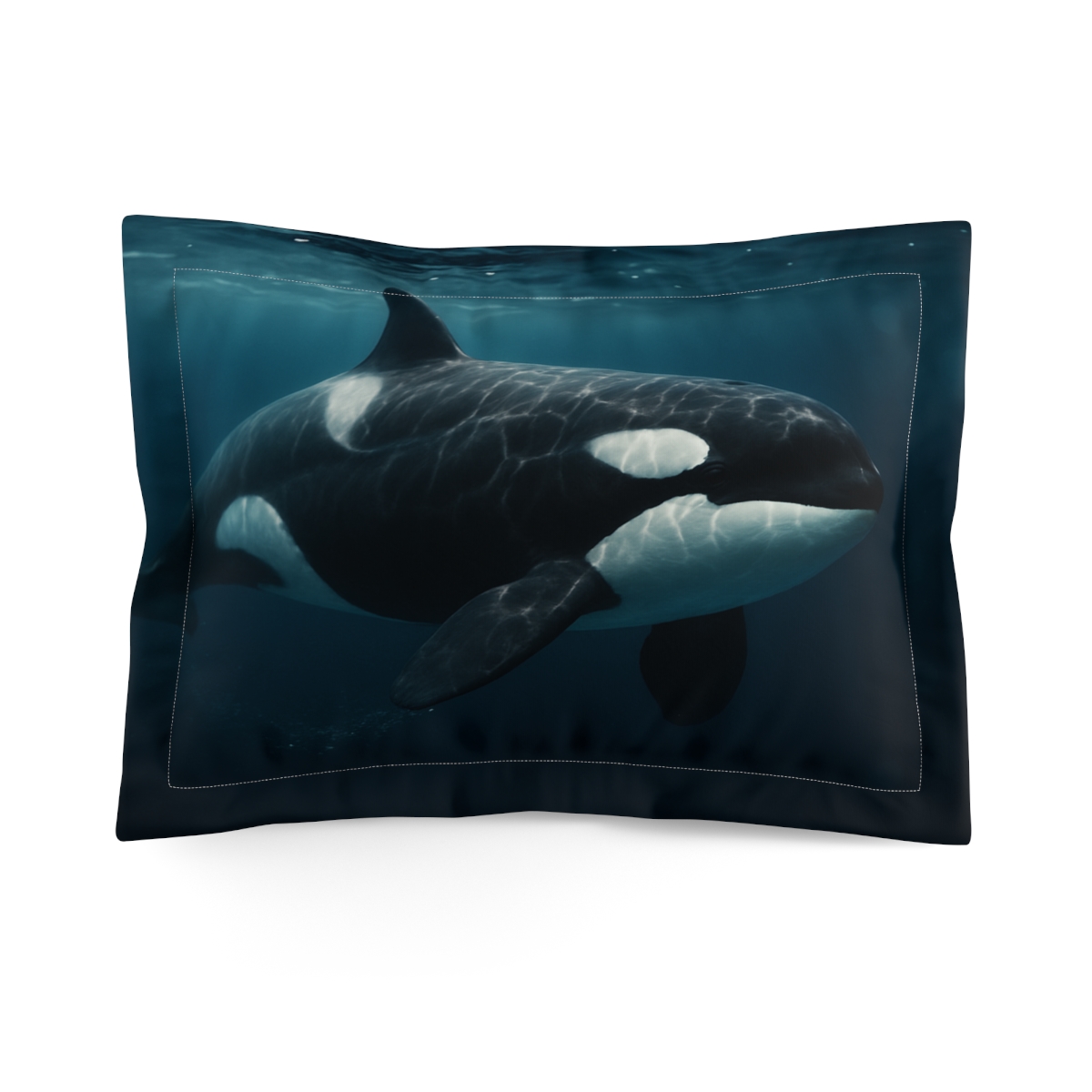 Aurora Drift Orca designer printed pillows