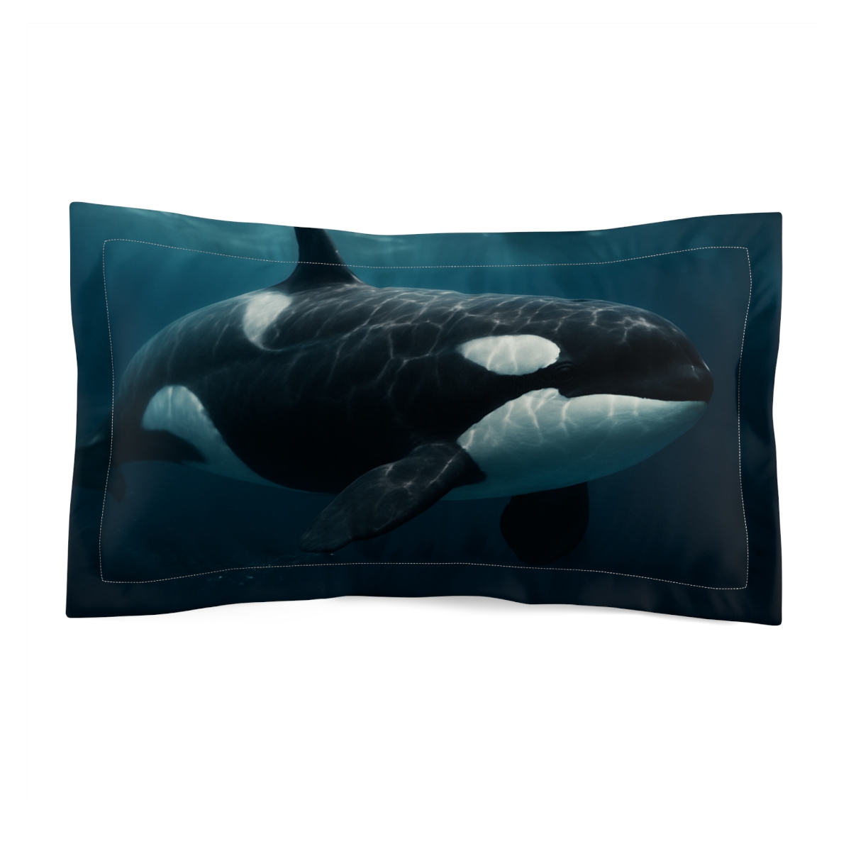 Aurora Drift Orca designer printed pillows