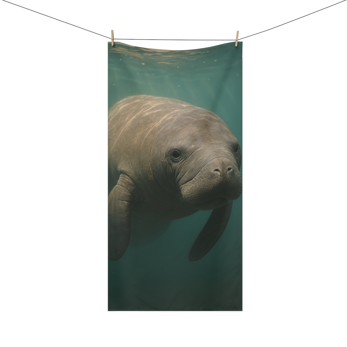 Aurora Drift West Indian Manatee comfortable face towels