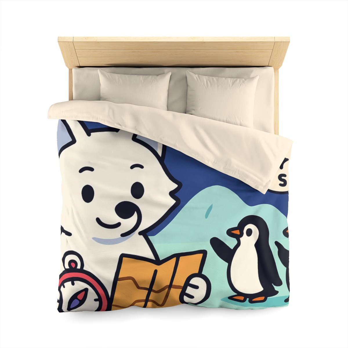 Aurora Fox And The Magnetic Map designer printed duvets