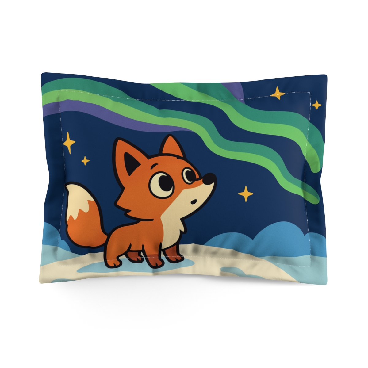 Aurora Fox And The Magnetic Sky soft plush pillows