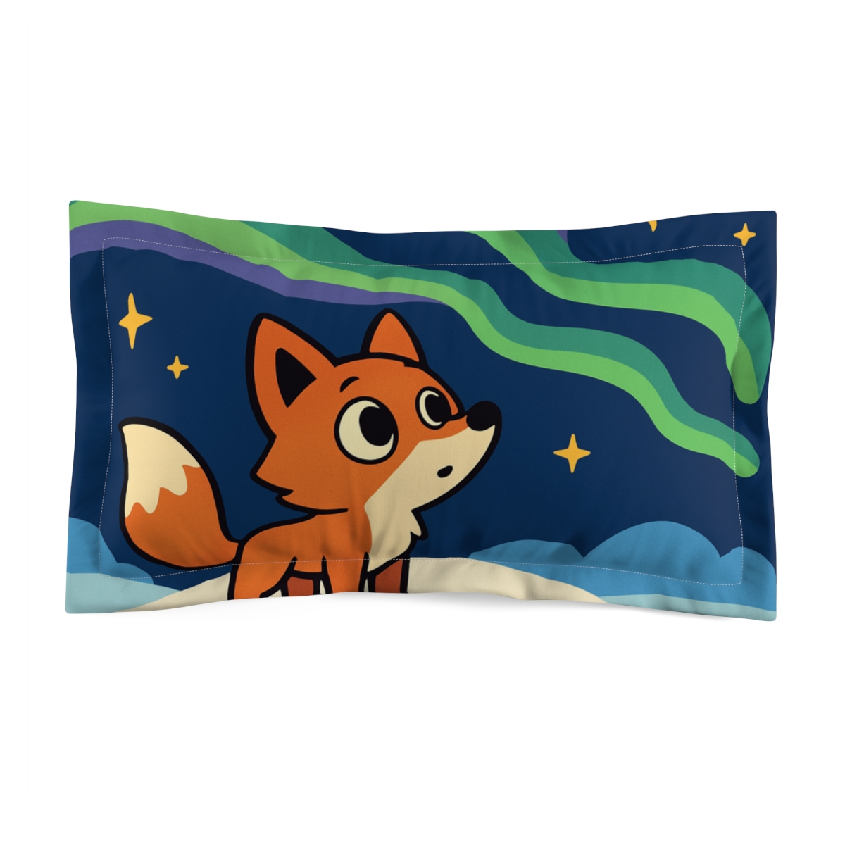 Aurora Fox And The Magnetic Sky soft plush pillows