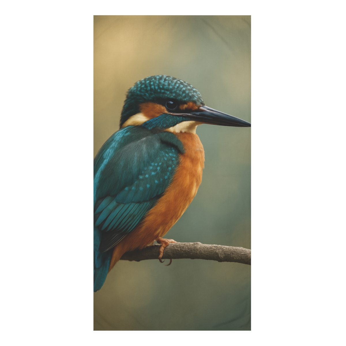 Aurora Gaze Kingfisher custom towels