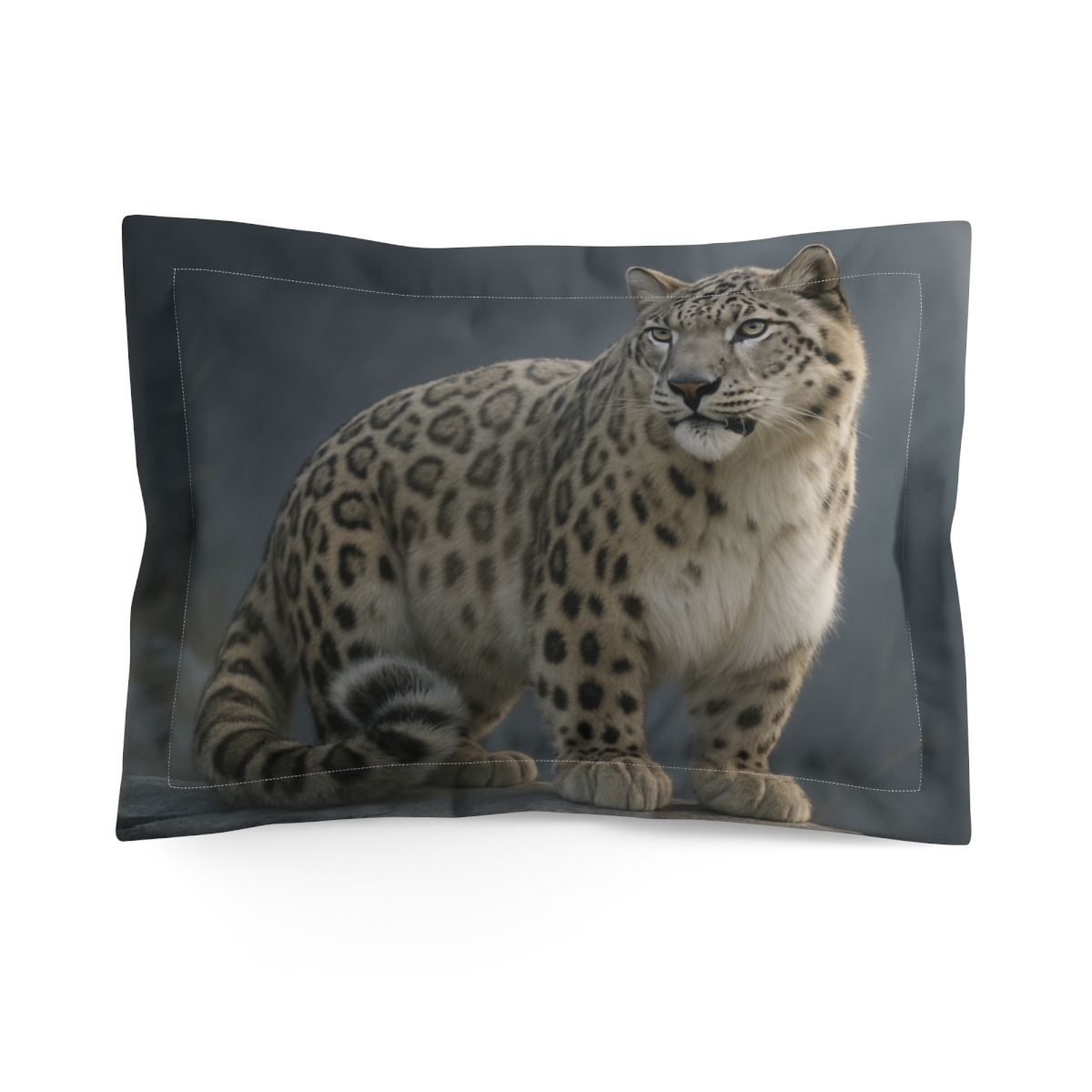 Aurora Gaze Snow Leopard unique shape pillows