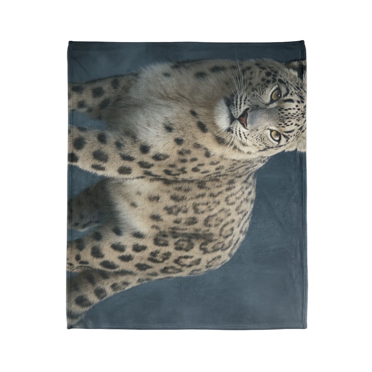 Aurora Gaze Snow Leopard trendy patterned blankets