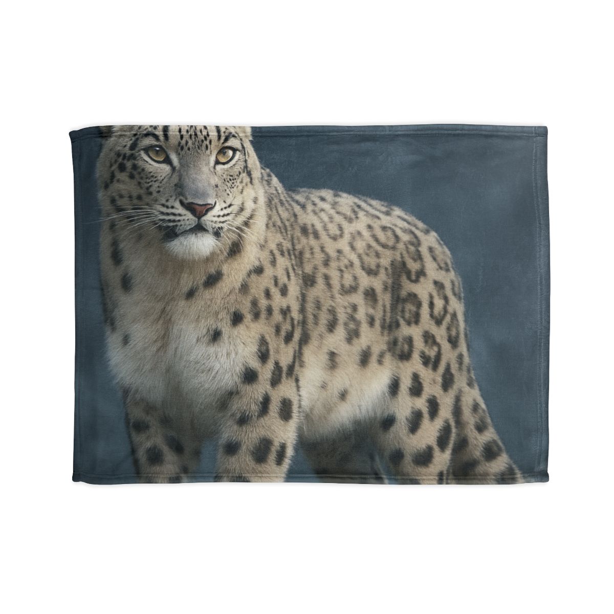 Aurora Gaze Snow Leopard trendy patterned blankets