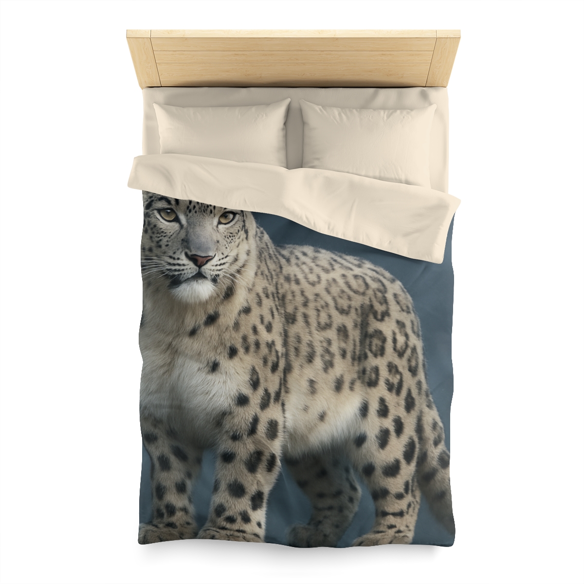 Aurora Gaze Snow Leopard personalized bedding duvets