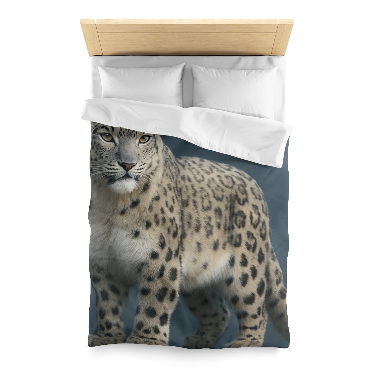 Aurora Gaze Snow Leopard personalized bedding duvets