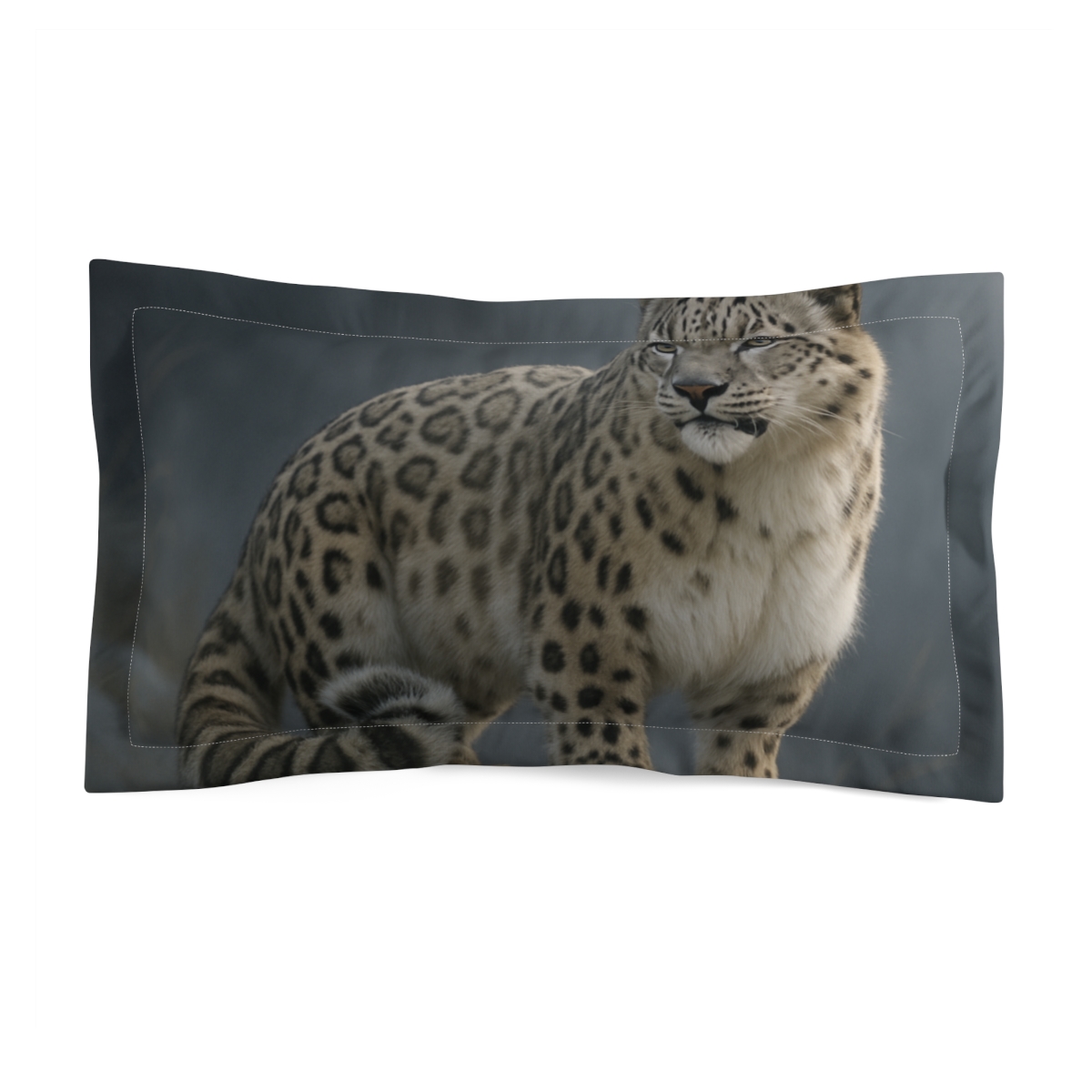 Aurora Gaze Snow Leopard unique shape pillows