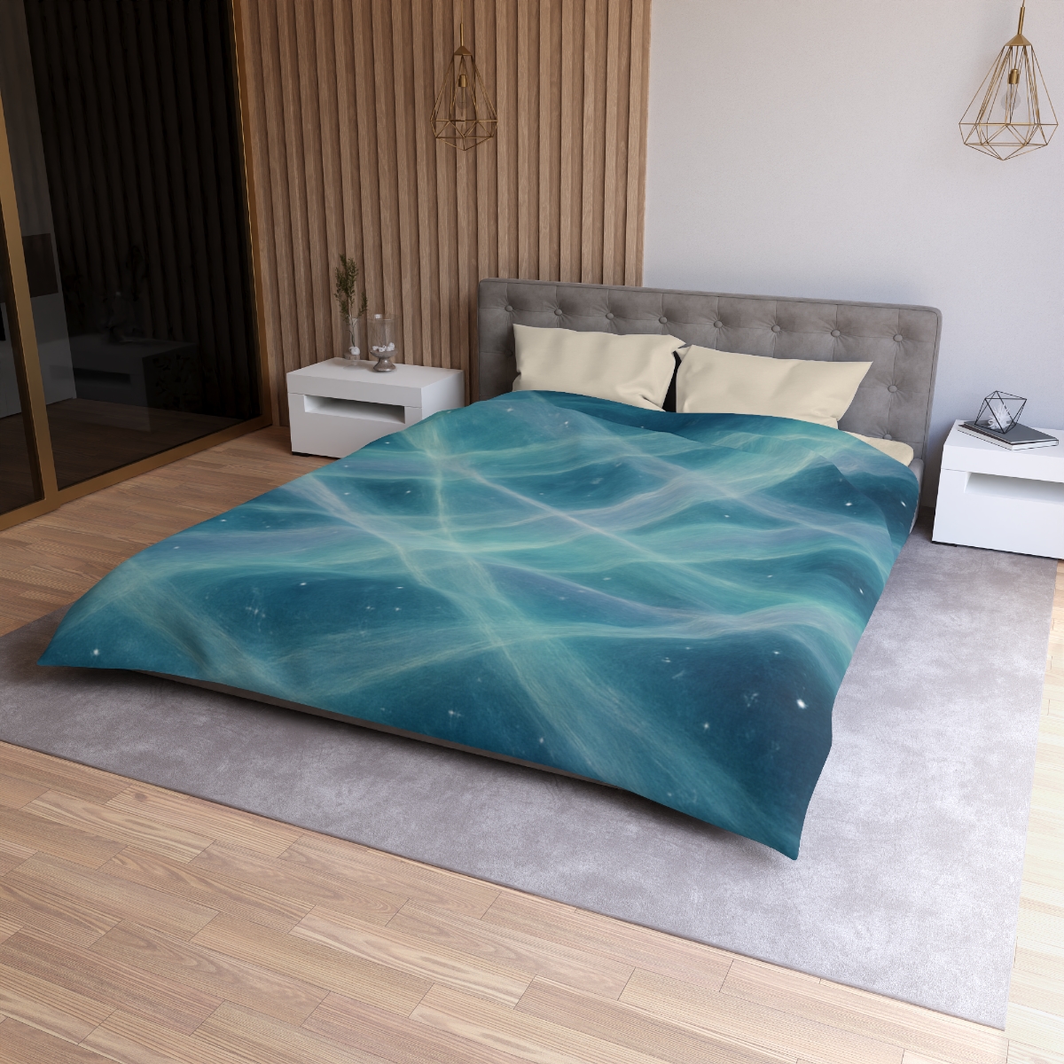 Aurora Lattice Veil custom duvets