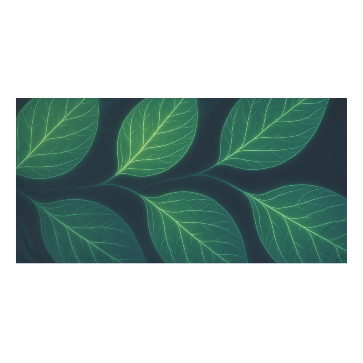 Aurora Leaf Vein Constellation designer printed towels