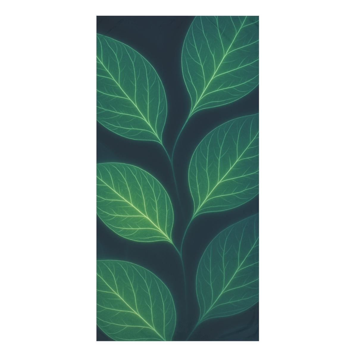 Aurora Leaf Vein Constellation designer printed towels