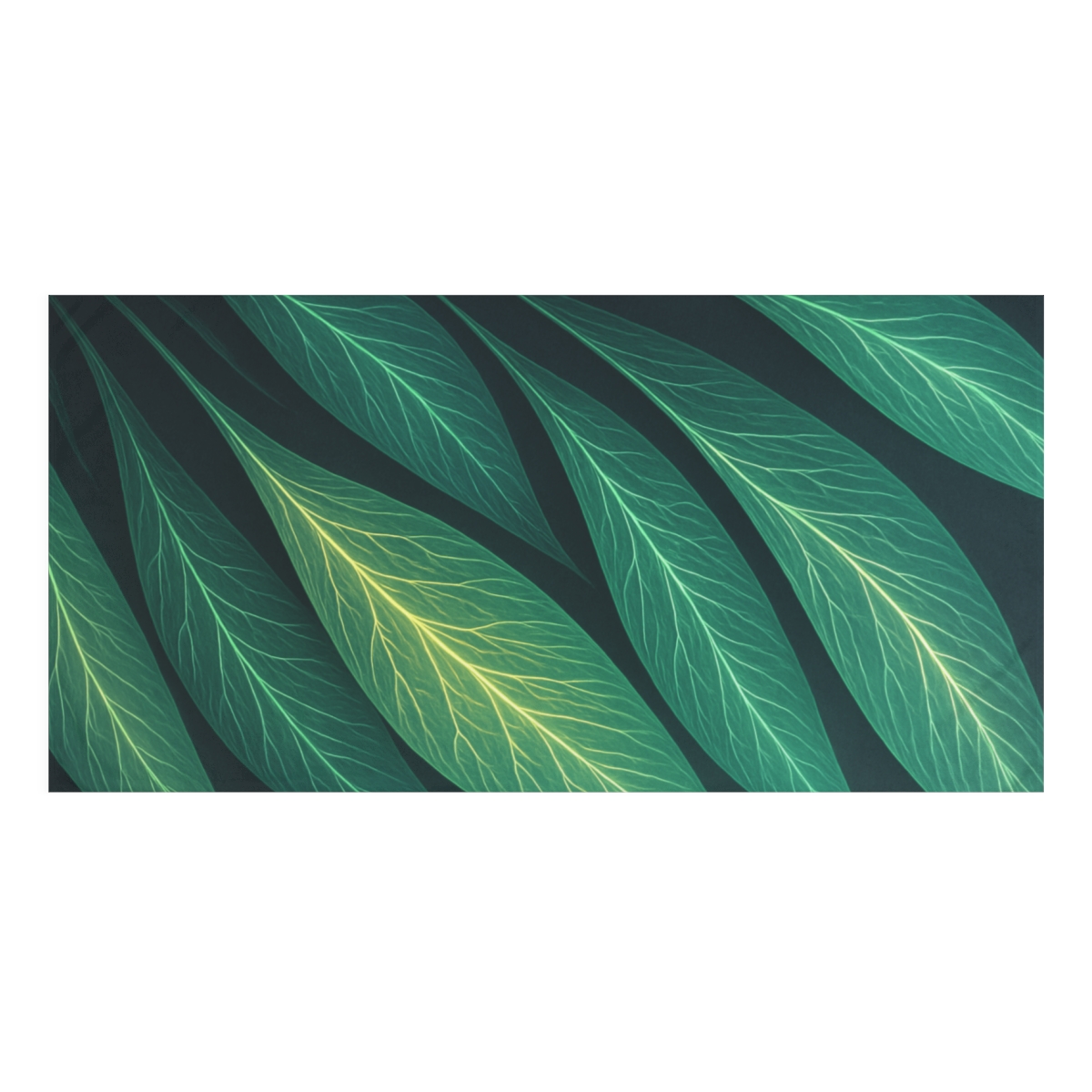 Aurora Leaf Vein Currents stylish beach towels