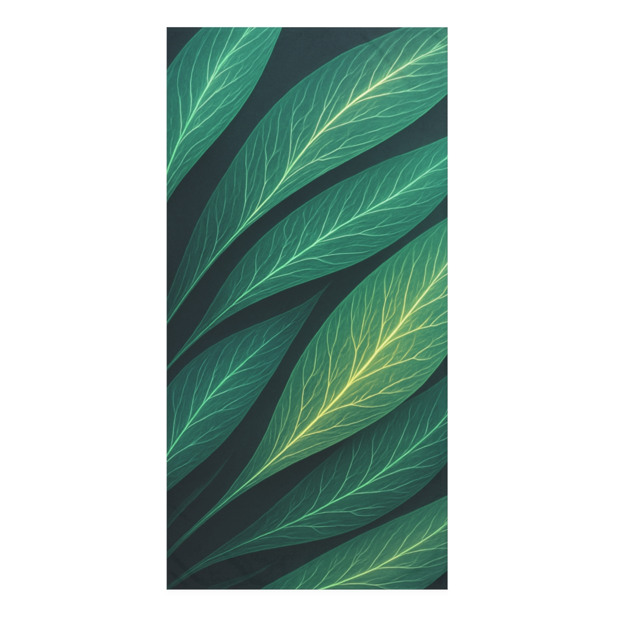 Aurora Leaf Vein Currents stylish beach towels
