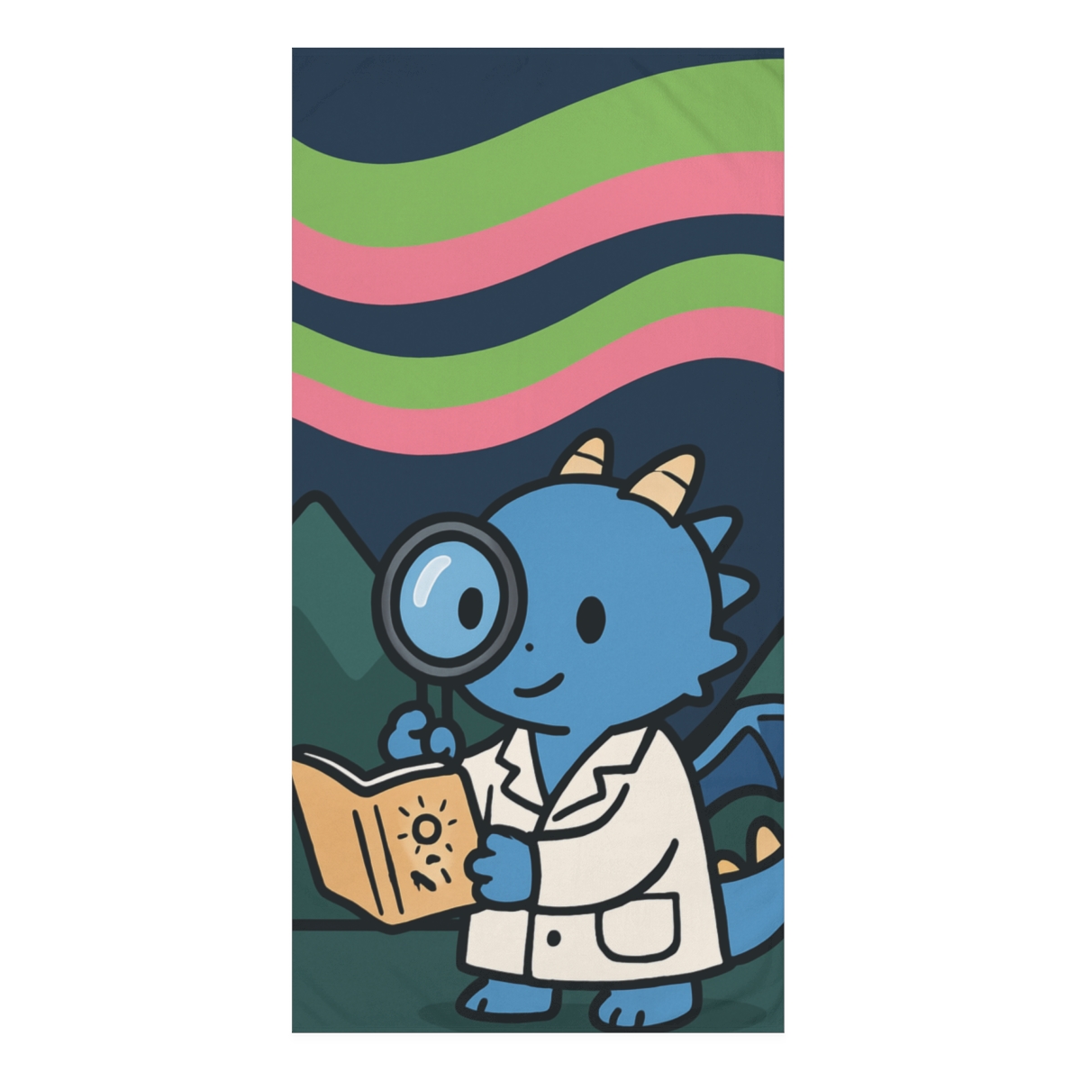 Aurora Mountain Dragon Scientist stylish beach towels