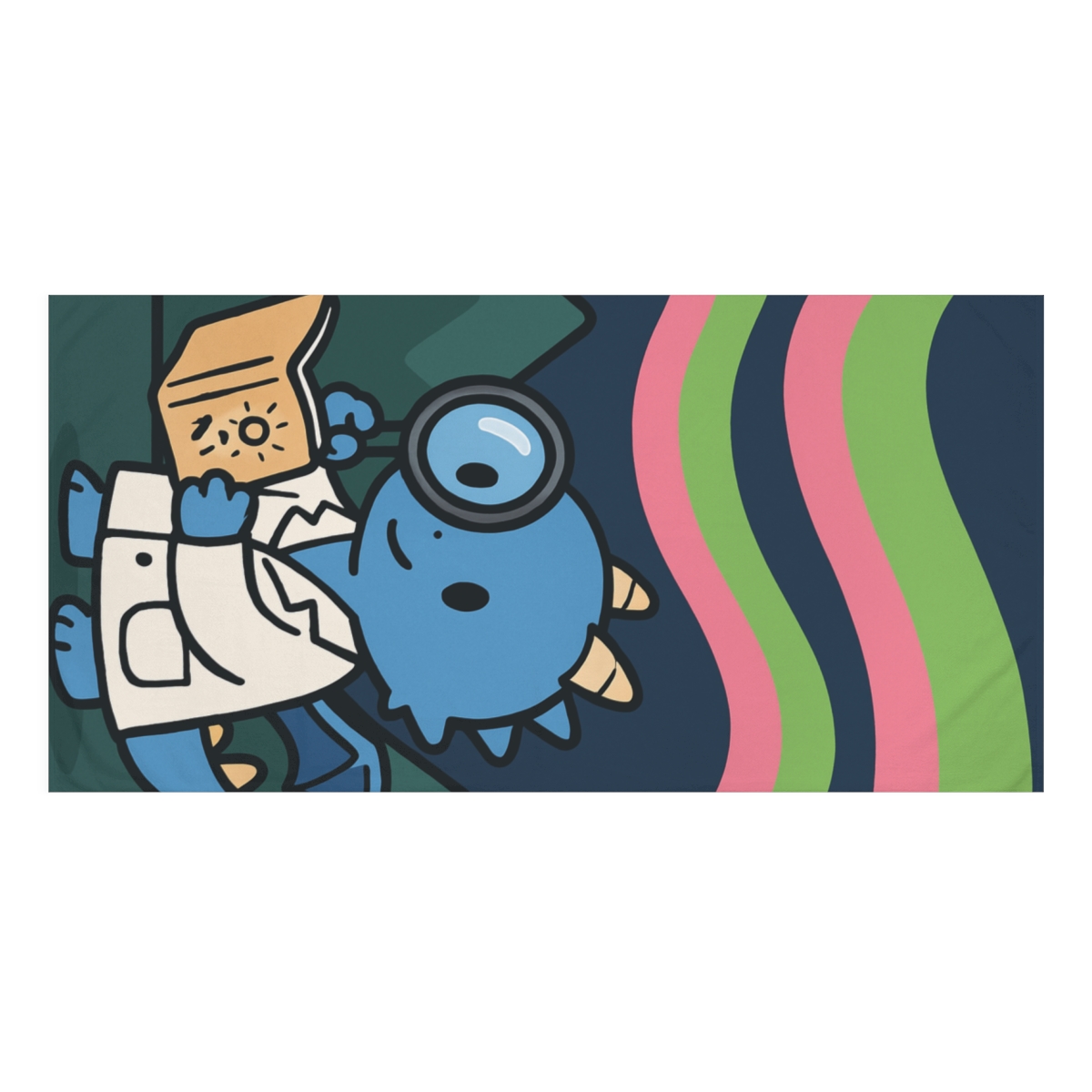 Aurora Mountain Dragon Scientist stylish beach towels