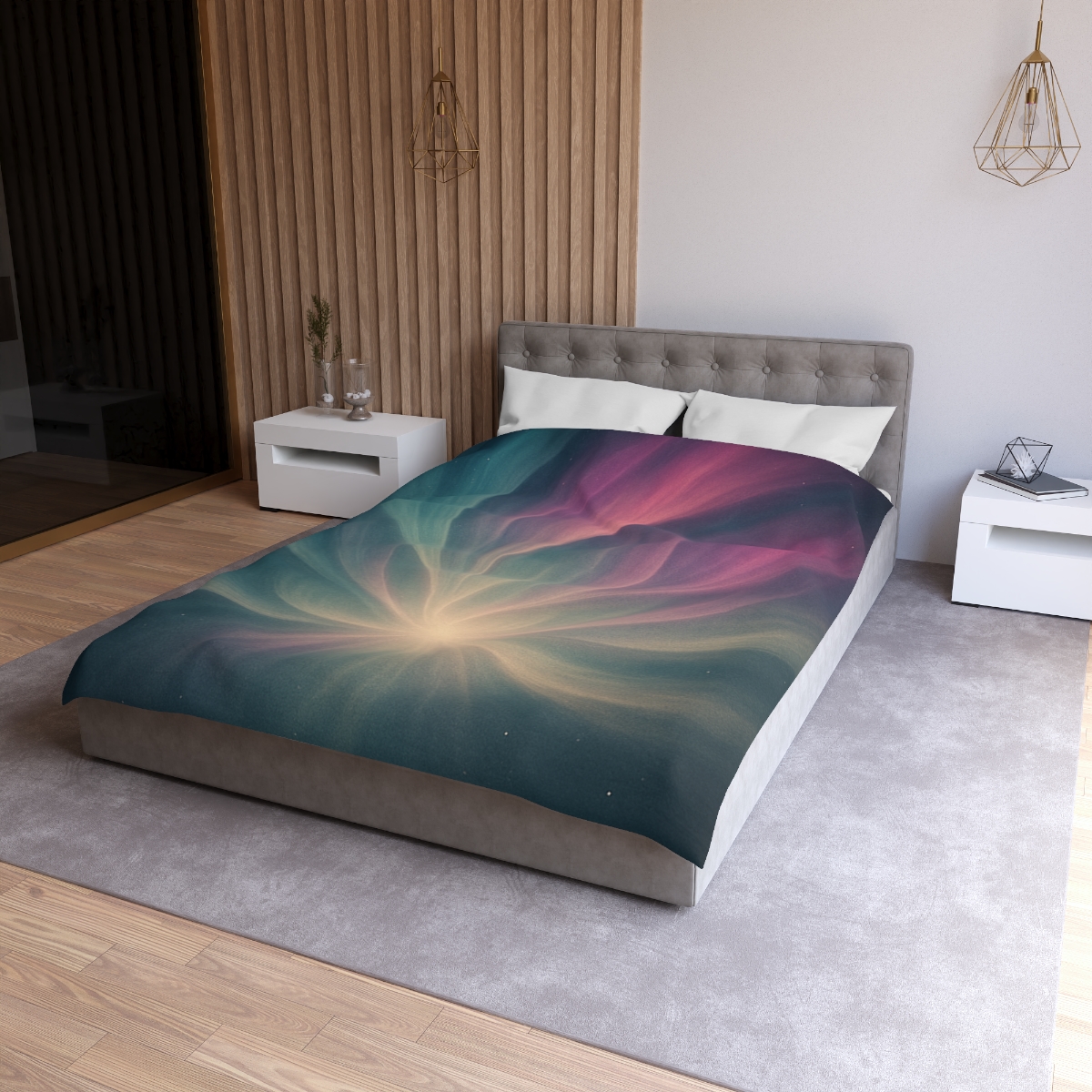 Aurora Nexus Bloom custom duvets
