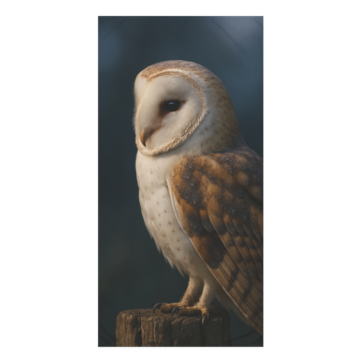 Aurora Perch Barn Owl soft cotton towels