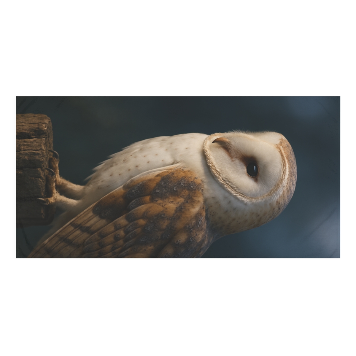 Aurora Perch Barn Owl soft cotton towels