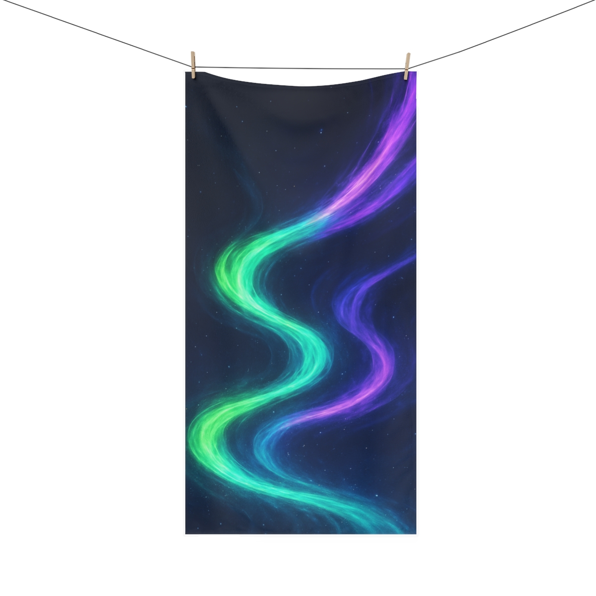 Aurora Plasma Ribbon Waltz personalized bath towels