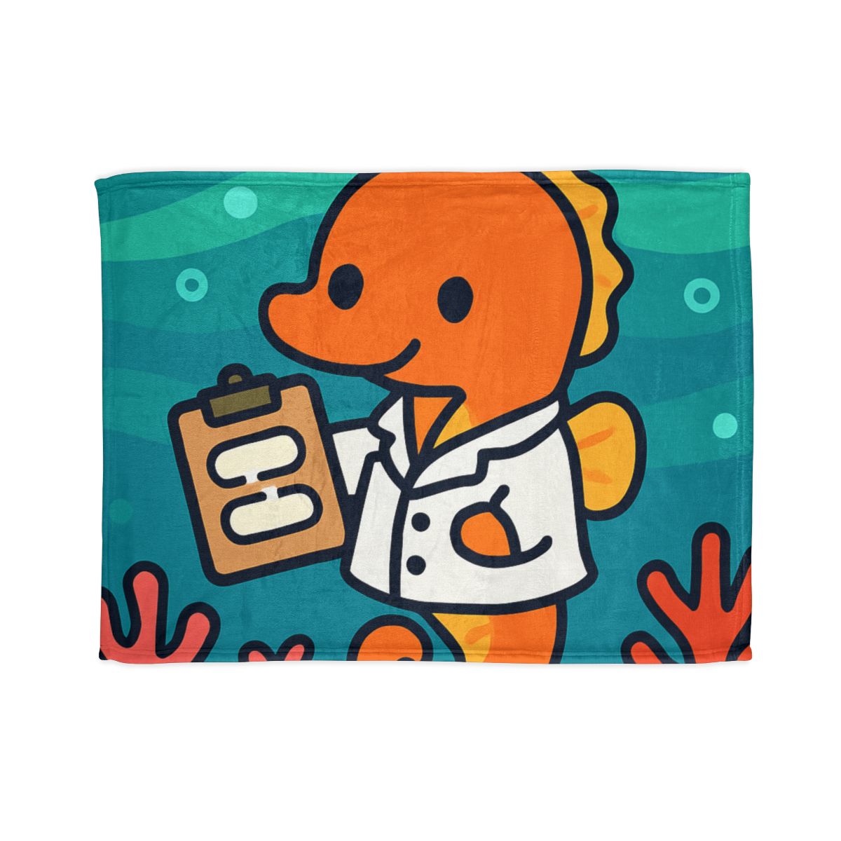 Aurora Reef Seahorse Scientist decorative home blankets