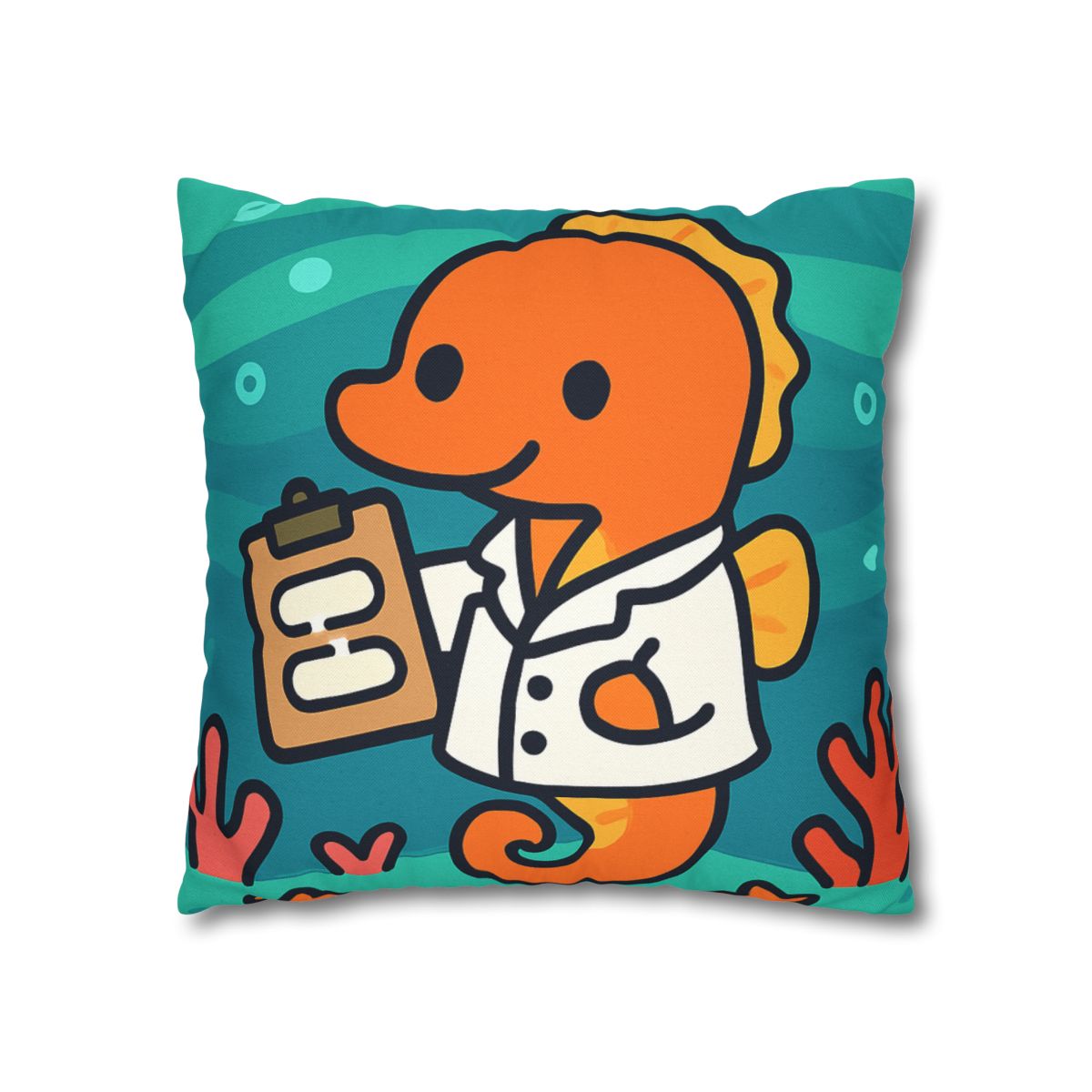 Aurora Reef Seahorse Scientist designer print pillow cases