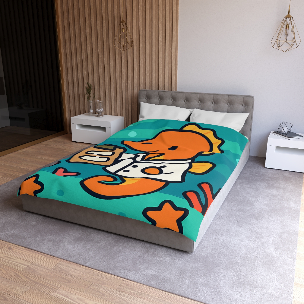 Aurora Reef Seahorse Scientist trendy bedroom duvets