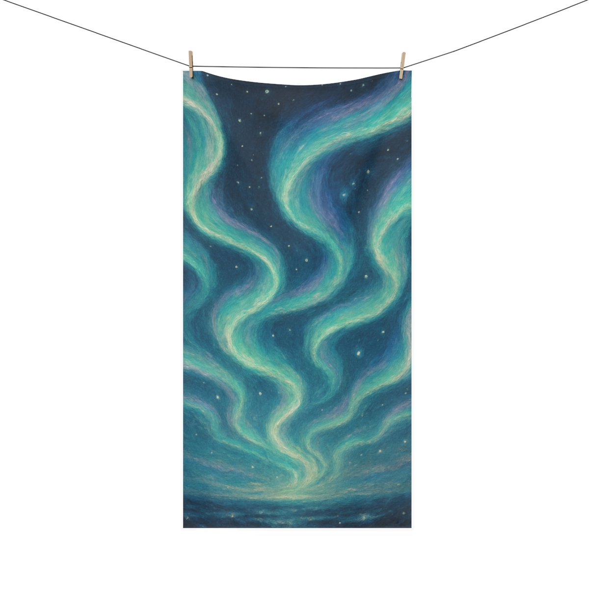 Aurora Ribbon Cascade personalized bath towels