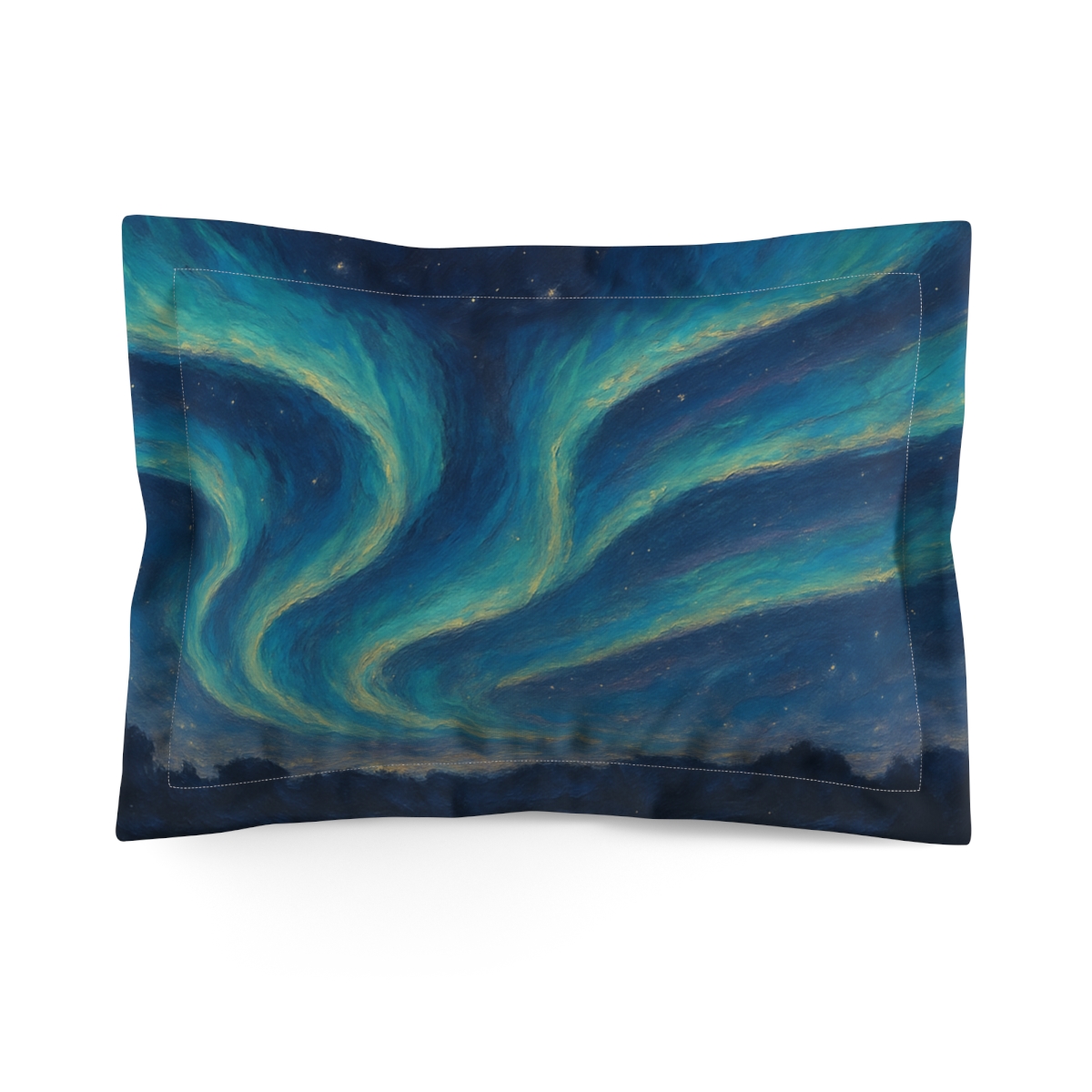 Aurora Ribbon Skyline designer printed pillows
