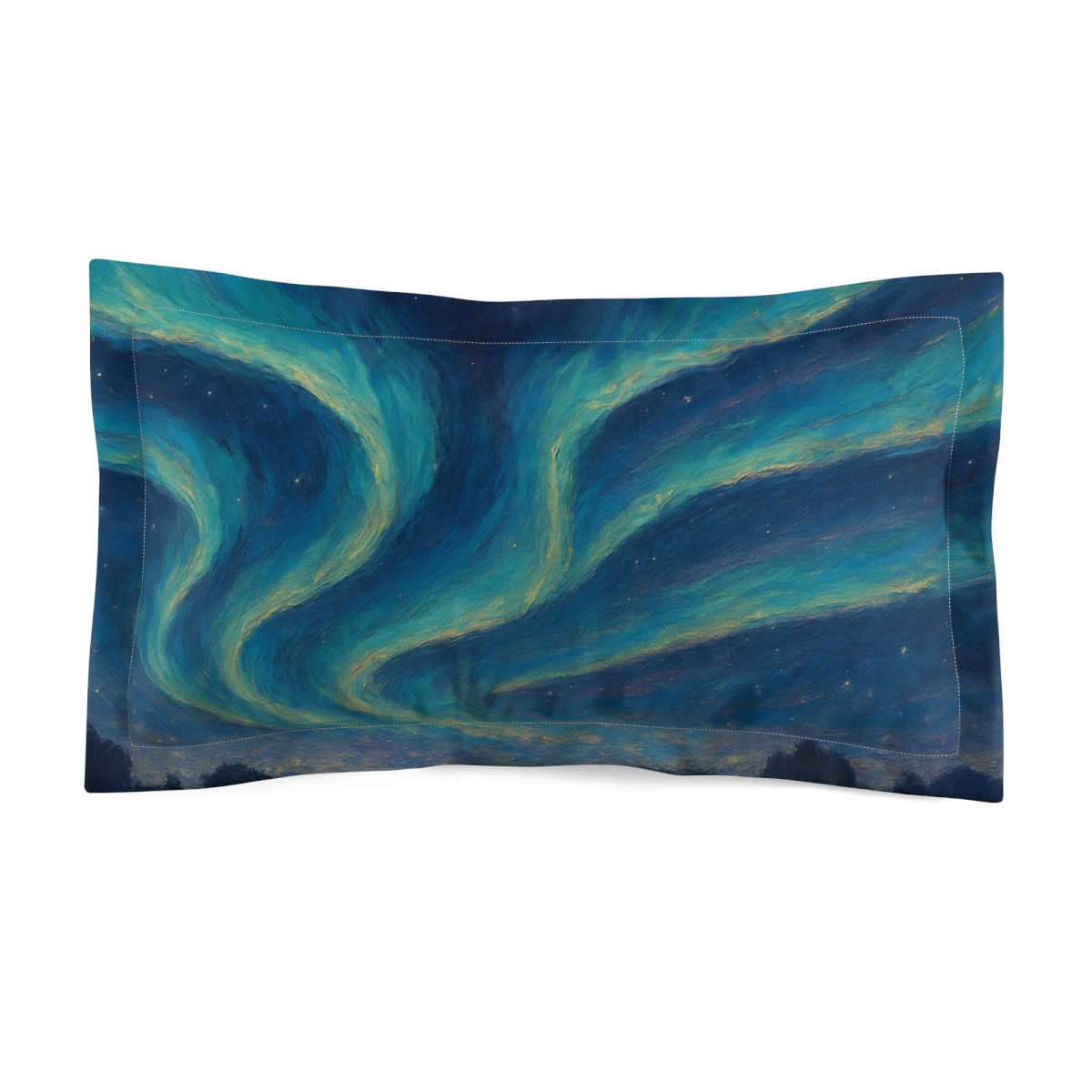 Aurora Ribbon Skyline designer printed pillows