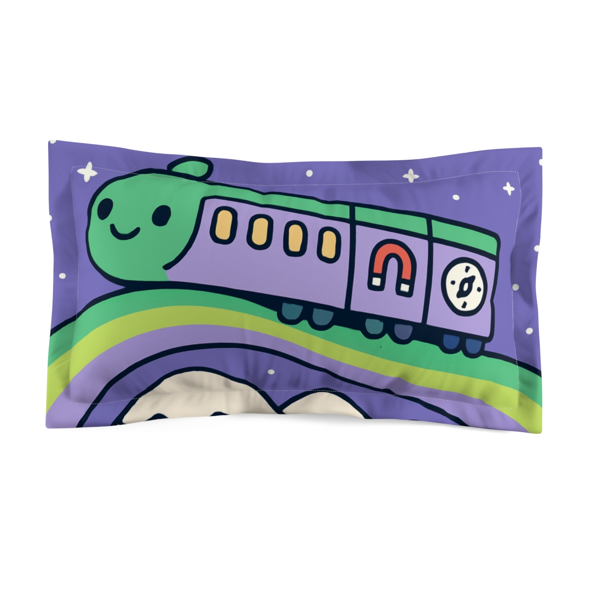 Aurora Sky Train Adventure personalized decorative pillows