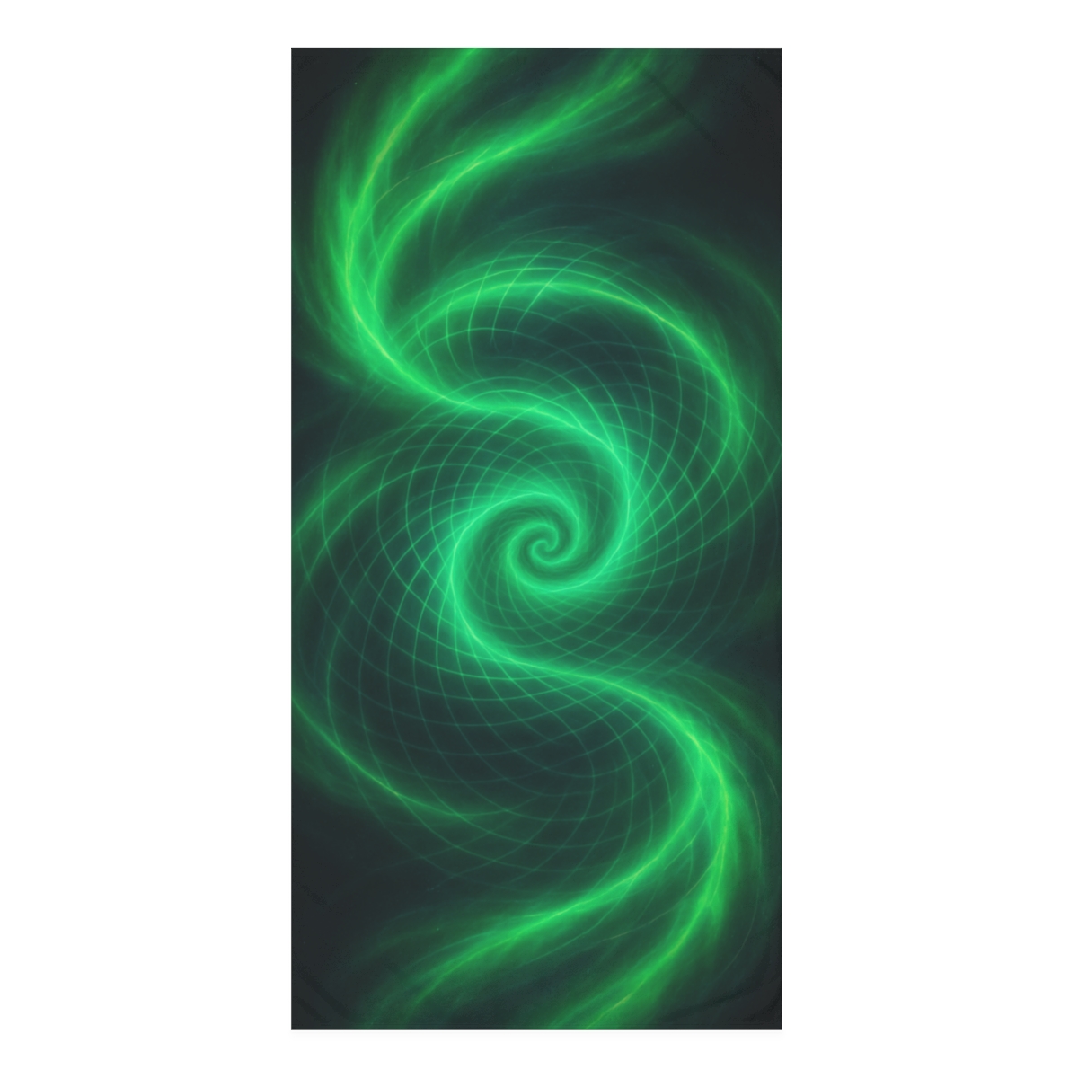 Aurora Spiral Lattice designer printed towels
