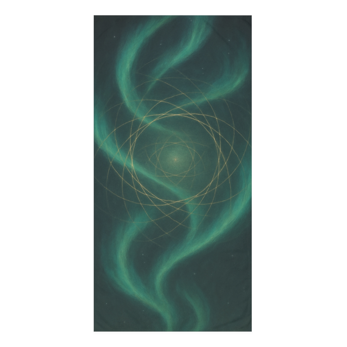 Aurora Spiral Lattice personalized bath towels