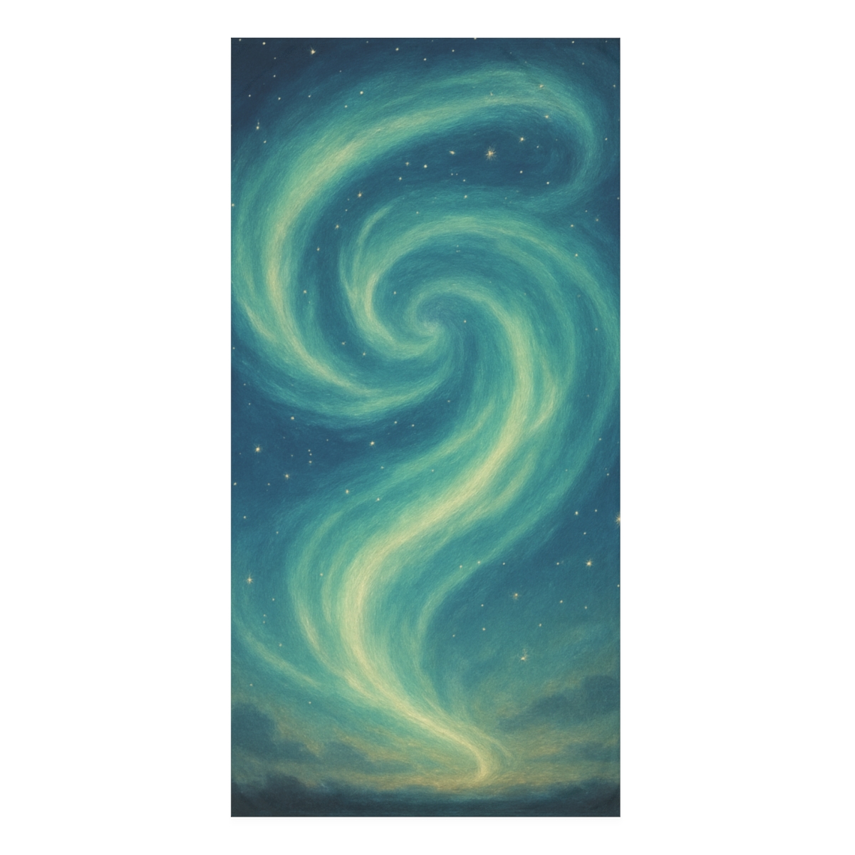 Aurora Spiral Starstream designer printed towels