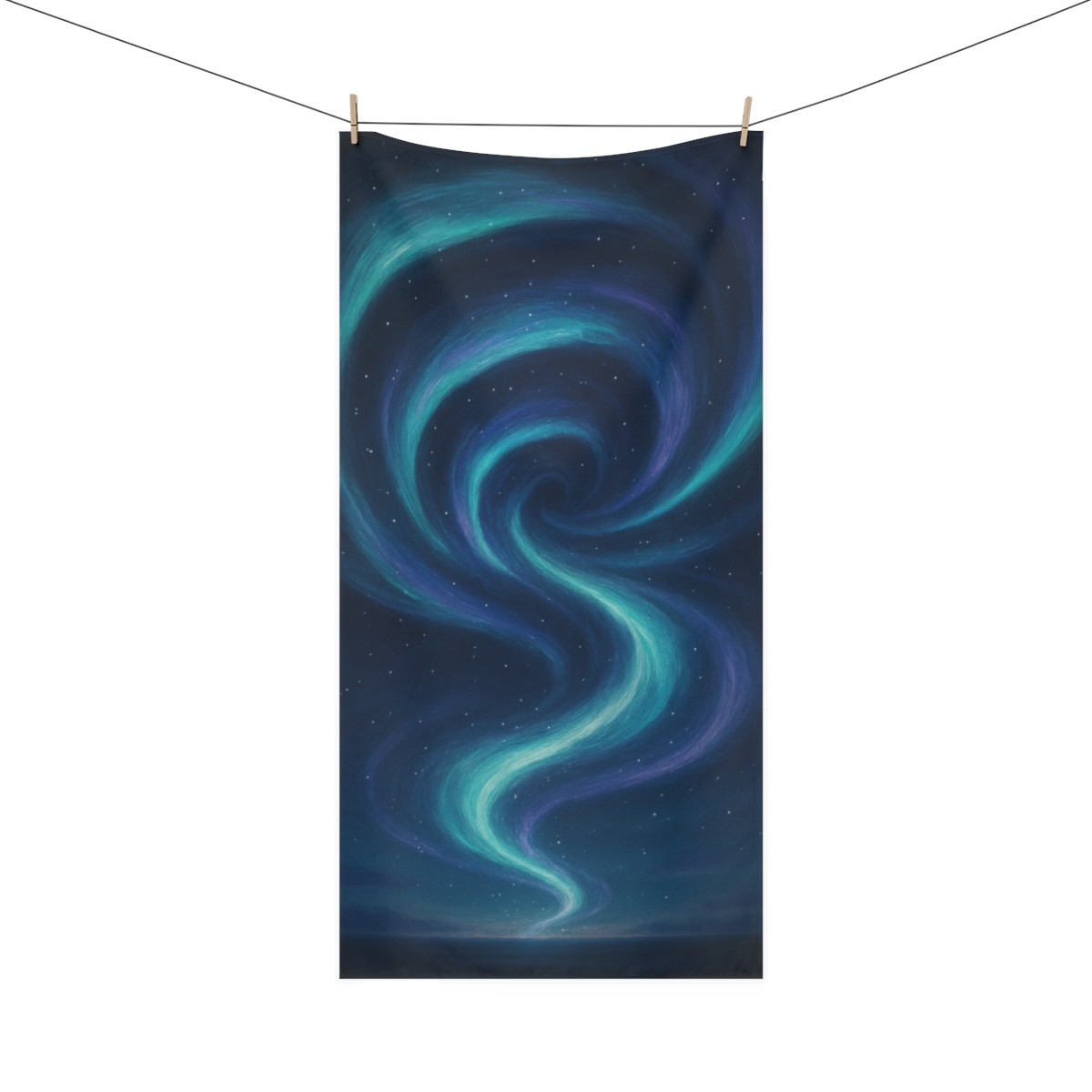 Aurora Spiral Starstream personalized bath towels