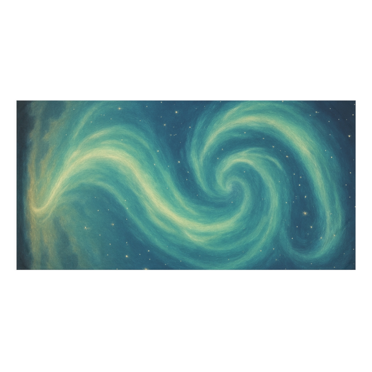 Aurora Spiral Starstream designer printed towels