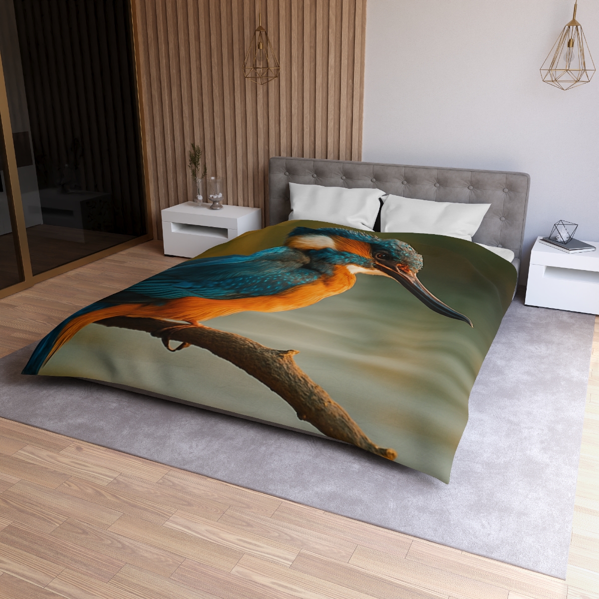 Aurora Splash Common Kingfisher warm winter duvets