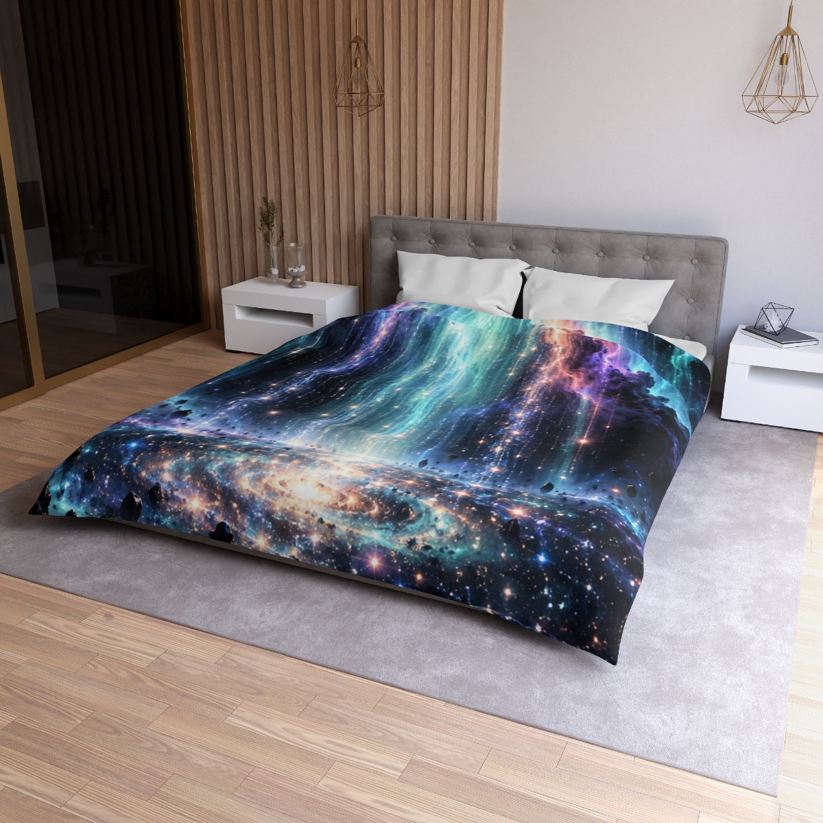 Aurora Starfall Cascade designer printed duvets [AI-3dc4d35a-0f8ec8d0079b]