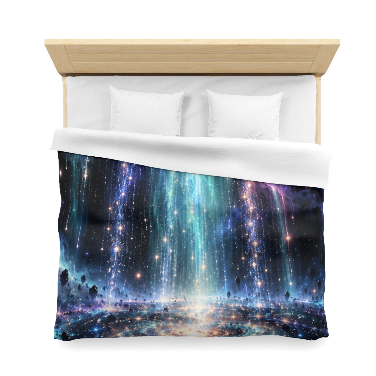 Aurora Starfall Cascade designer printed duvets [AI-3dc4d35a-60ca15147b7f]
