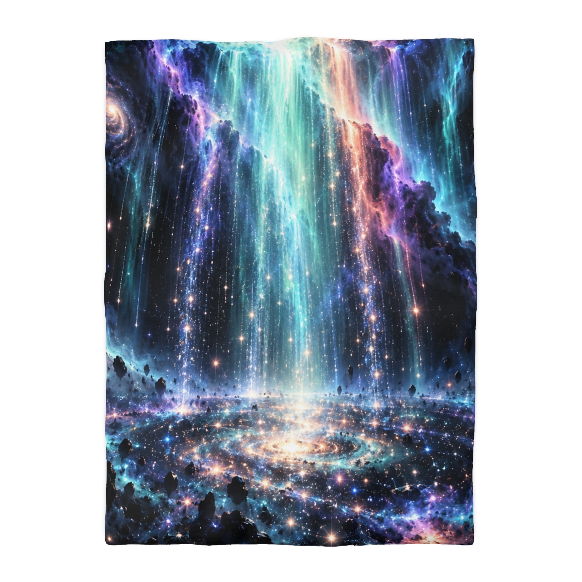 Aurora Starfall Cascade designer printed duvets [AI-3dc4d35a-0b5fd7707389]