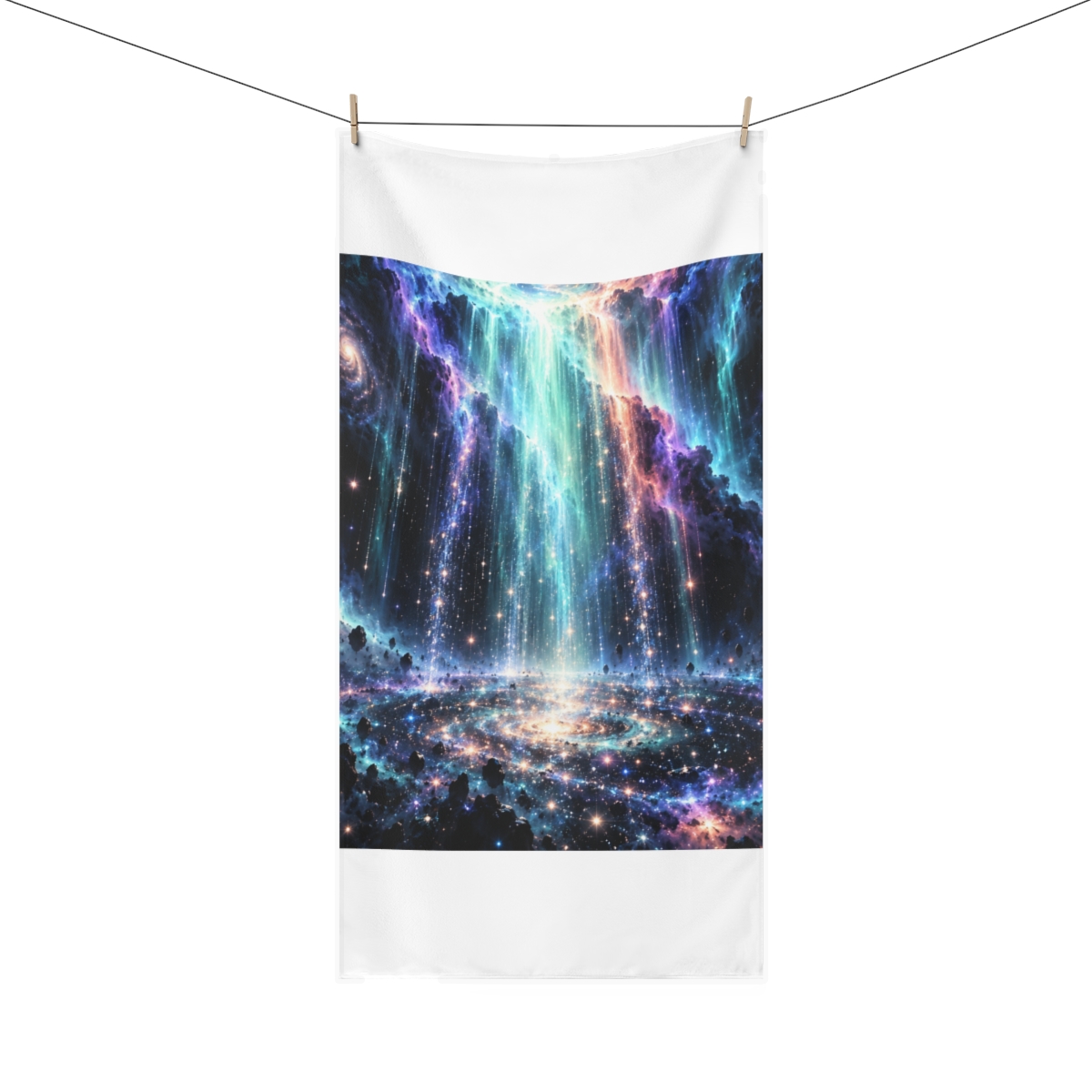 Aurora Starfall Cascade custom towels [AI-3dc4d35a-744764297d6b]