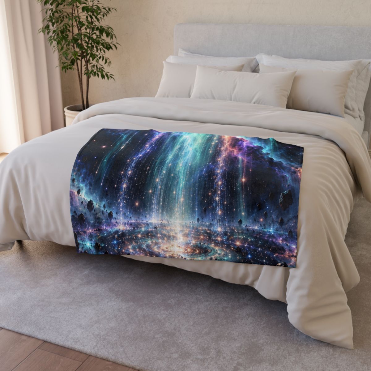 Aurora Starfall Cascade trendy patterned blankets [AI-3dc4d35a-6ed9dde917b4]